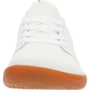 WHITIN Women's Minimalist Barefoot Low Zero Drop Shoes Female Sneakers Width Ladies Size 7 Wide Toe Box Trail Running Cross Tennis White/Gum 38