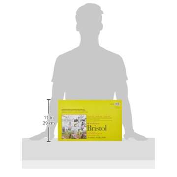 Strathmore 300 Series Bristol Paper Board, Smooth, 11x17 inches, 24 Sheets (100lb/270g) - Artist Pap...