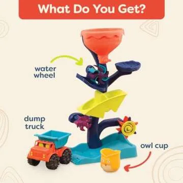 B. toys- Owl About Waterfalls Water Wheel- Water Play- Preschool Baby Bath Toy- 18 months +