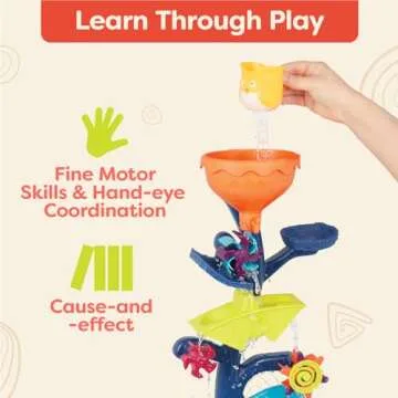 B. toys- Owl About Waterfalls Water Wheel- Water Play- Preschool Baby Bath Toy- 18 months +