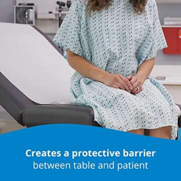 Avalon Papers Exam Table Paper, White, 21" x 125” (Pack of 12) - Barrier Protection – Standard Crepe Paper - Medical Supplies (617)