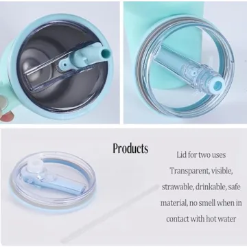 40 oz Tumbler Flip Straw Lid Replacement - 2 Pack