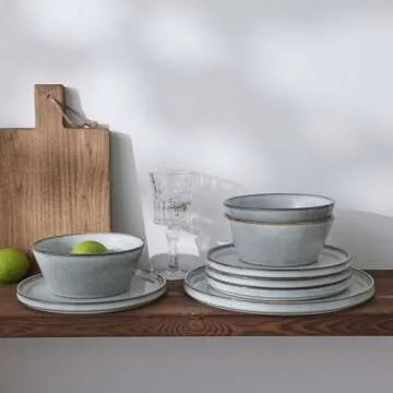 Famiware Annecy Plates & Bowls Set - 12 Pieces Dinnerware