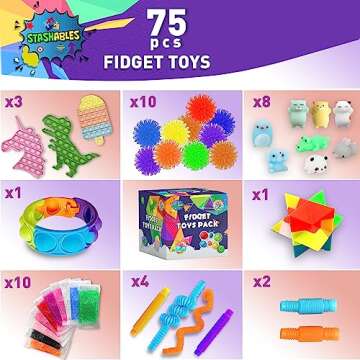 75 Piece Ultimate Fidget Toys Pack for Stress Relief & Fun