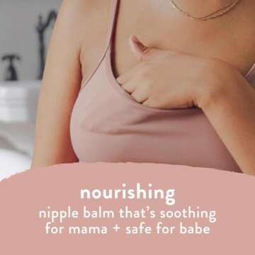 The Honest Company New Mama Care Essentials Gift Set | Hospital Bag Must Haves | Travel Size Nip Balm (0.5 oz), Glow On Body Cream (1 oz), Gotta Glow Face Wash (1.75 fl oz), Reusable Pouch