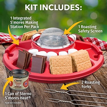 Sterno 70260 Smores Maker Tabletop Indoor Outdoor Smore Maker, One Size, Red