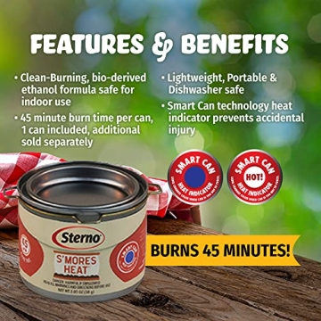 Sterno 70260 Smores Maker Tabletop Indoor Outdoor Smore Maker, One Size, Red