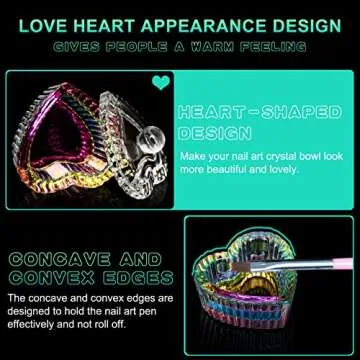 AORAEM Heart-Shaped Dappen Dishes for Nail Art