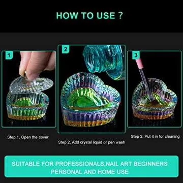 AORAEM Heart-Shaped Dappen Dishes for Nail Art