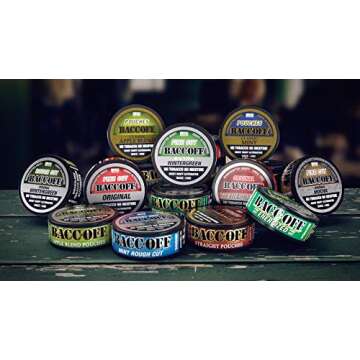 BaccOff, Premium Tobacco Free Snuff Alternative Variety Pack #1 - 5 Cans of Mint & Wintergreen Flavo...