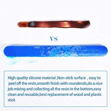 Wealike 5PCS Silicone Stir Stick for Resin,Epoxy,Paint,Molds,Acrylic,DIY Crafts Accessories,Reusable Stirrer