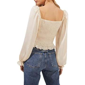 ASTR Love Song Top in Ivory - Effortless Elegance