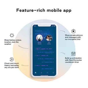 BOND TOUCH Bracelets - Keep Your Love Close, Long-Distance Relationship Touch Bracelets (Set of 2) with Customizable Colors, Long Battery Life, and Secure Connection - for Couples, Family and Friends