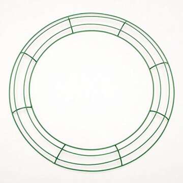 Darice 170150 Floral Metal Wreath Form - 16 Inch Green Crafting Essential