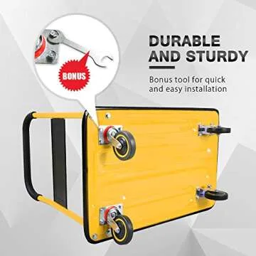 Durable Wellmax Push Cart Dolly with Foldable Design