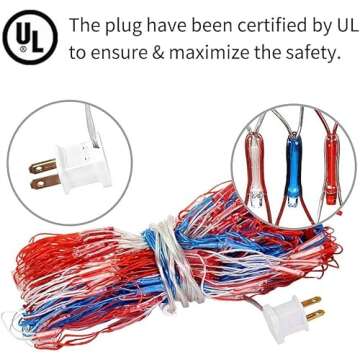 YULIANG LED American Flag Lights,6.5ft*3.2ft Waterproof Led Flag Net Light Outdoor for 4th of July Decorations,Independence Day,Memorial Day, Festival, Garden,Outdoor Christmas Decoration