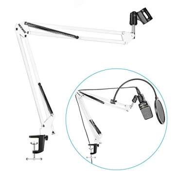 Neewer Desktop Microphone Suspension Boom Scissor Arm Stand with Microphone Clip Holder, Table Mount...