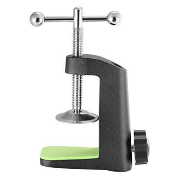 Neewer Desktop Microphone Suspension Boom Scissor Arm Stand with Microphone Clip Holder, Table Mounting Clamp and Pop Filter Windscreen Mask Shield Kit for Studio Broadcasting,Singing,Recording(White)