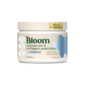 Bloom Nutrition Bovine Colostrum Powder for Gut Health, Immune Support, and Beauty