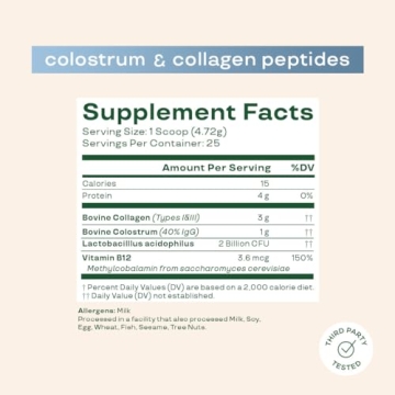 Bloom Nutrition Bovine Colostrum Powder for Health and Beauty