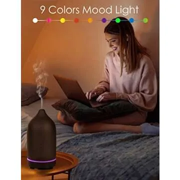 Elegant Ceramic Essential Oil Diffuser with Mood Lights