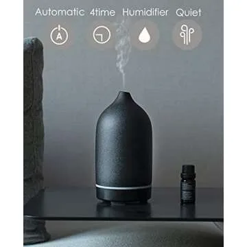 Elegant Ceramic Essential Oil Diffuser with Mood Lights