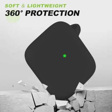 Woyinger AirPods Case Cover with Cleaner Kit, Silicone Black