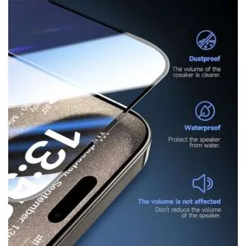 MAGIC JOHN 2 Pack for iPhone 15 Pro Max 6.7 inch Tempered Glass Screen Protector, Auto Dust-Elimination Installation, Bubble Free, Dynamic Island Compatible, HD Clear, Easy Installation