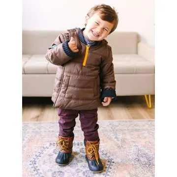 Buckle Me Baby Coats - Safer Car Seat Toddler Kids Warm Winter Jacket/Quick Close Winter Coat - Snickerdoodle Brown - Size 12 Months- As Seen On Shark Tank