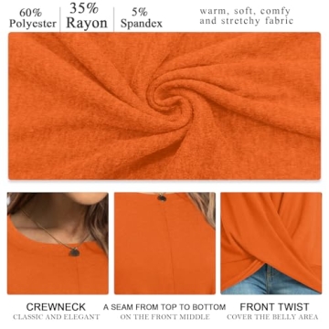 HOTGIFT Women's Long Sleeve Tunic Tee - Grey Blue