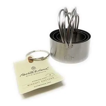 3 piece Stainless Steel Biscuit Cutters by Hearth & Hand with Magnolia