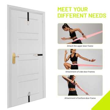 Slim Panda Door Anchor for Resistance Bands Exercises, Resistance Bands Anchor System,Door Gym Attachment for Home Fitness,Strength Training.