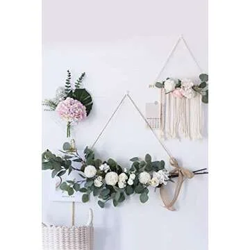 TOPHOUSE Artificial Eucalyptus Leaves stems 6 Pcs Faux Silver Dollar Eucalyptus Leaf Branches in Grey Green for Home Party Wedding Decoration(25.5" Tall)