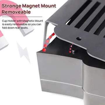 Xomzema Removable Rear Dual Cup Holder, Car Back Seat Drink Holder Water Bottle Holder Storage Tray Holder Organizer Accessories for Ford Bronco Offroad 4 Door 2021 2022 2023