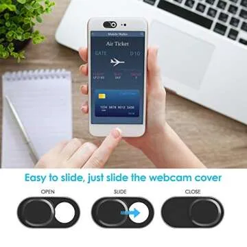 Ultra-Thin Webcam Cover Slide for Maximum Privacy Protection