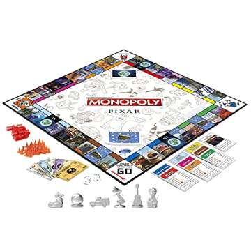 Hasbro Gaming Monopoly: Pixar Edition Board Game for Kids 8 and Up, Buy Locations from Disney and Pixar's Toy Story, The Incredibles, Up, Coco, Lightyear, and More (Amazon Exclusive)
