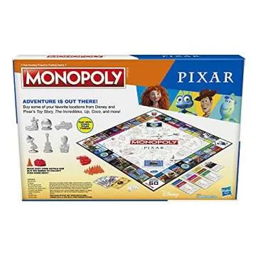 Hasbro Gaming Monopoly Pixar Edition for Kids 8 and Up