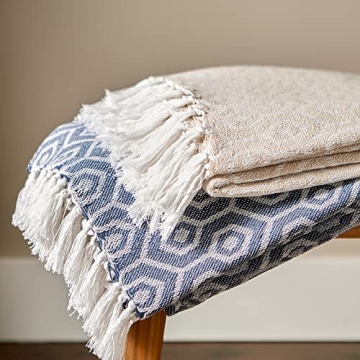 DII Modern Cotton Geometric Throw Blanket for Cozy Decor