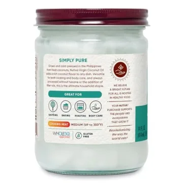 Nutiva Coconut Oil - Organic Extra Virgin Coconut Oil, 14 Ounce
