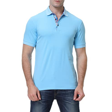 Esabel.C Men's Short Sleeve Performance Polo Shirt