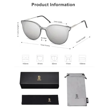 SOJOS Classic Round Sunglasses for Stylish Eye Protection