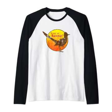 70's Style Road Runner "Keep on Runnin" Raglan Baseball Tee