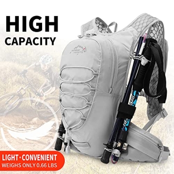 IX INOXTO Running Hydration Vest for Men Women Water Backpack for Running 3L Running Hydration Pack for Trail Running Marathon Race Hiking (Grey)