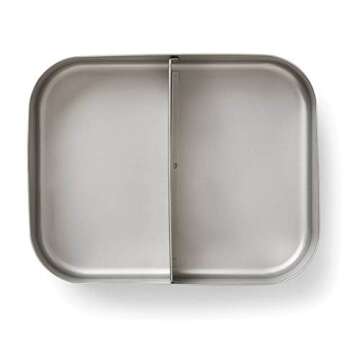 Bits Kits Stainless Steel Bento Box Lunch and Snack Container for Kids and Adults, 2 Sections