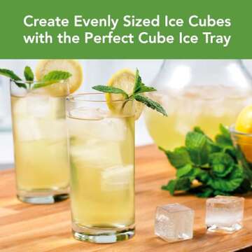 Tovolo Perfect Ice Mold Freezer Tray of 1.25" Cubes for Whiskey Bourbon, Spirits & Liquor, BPA-Free ...