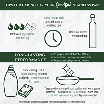 Goodful 12-Piece Cookware Set for Even Heating and Durability