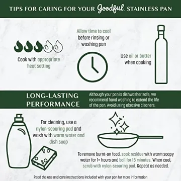 Goodful 12-Piece Cookware Set for Even Heating and Durability