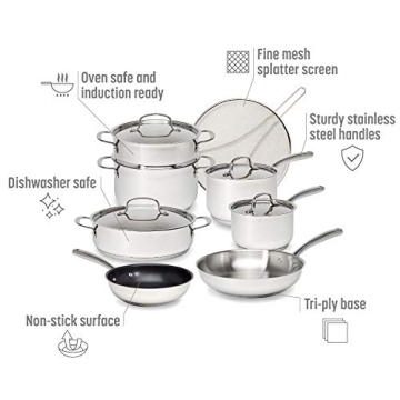 Goodful 12-Piece Cookware Set for Even Heating and Durability