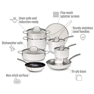 Goodful 12-Piece Cookware Set for Even Heating and Durability