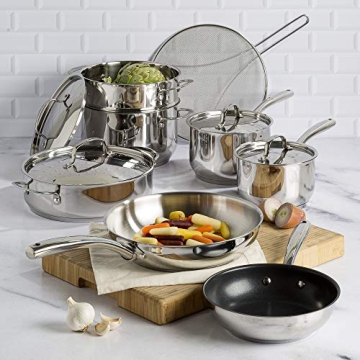 Goodful 12-Piece Cookware Set for Even Heating and Durability